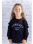 Kız Çocuk Gömlek Detaylı Baskılı Sweatshirt - Siyah 6