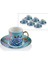 Floral Blue 6 Kişilik Kahve Fincan Seti 1