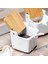 Bambu Kapaklı Porselen Kaşıklı Tuz Kabı Düz 1 Adet ( Gnl)(9*9*8,6 cm) 4