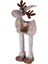 Yılbaşı Süsü Geyik Figürü Işıklı Teleskop Uzayan Bacaklı Gri 31X15X72 1
