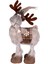 Yılbaşı Süsü Geyik Figürü Işıklı Teleskop Uzayan Bacaklı Gri 31X15X72 3