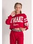 10-15 Yaş Kız Çocuk Crop Sweat ve Eşofman Altı 3'lü Takım 2