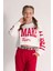 10-15 Yaş Kız Çocuk Crop Sweat ve Eşofman Altı 3'lü Takım 2