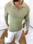 Kazak Slim Fit Polo Yaka Fitilli Yumuşak Dokulu Tüylenmez Sweatshirt 2