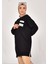 10597 Puane Iki Iplik Kumaş Cep ve Yazı Detaylı Sweatshirt 2