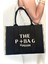 The P+Bag El ve Omuz Büyük Çanta Siyah Krem Çizgili 2
