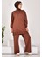 10593 Puane Iki Iplik Kumaş Taş Baskılı Sweatshirt 4