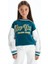 New York - Bisiklet Yaka Dijital Baskılı Sweatshirt - Yeşil Renk 2