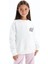 Sacaba - Bisiklet Yaka ve Içi Şardonlu Dijital Baskılı Sweatshirt - Beyaz Renk 2