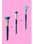 Profesyonel Oval Yapılı Kapatıcı Fırçası 136+3D Kabuki Fondöten Fırçası 0150+253 Allık Fırçası Set Sünger Hediyeli 1