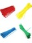 Gwest 2,5 x 100 mm (10 cm) Renkli Plastik Cırt Kelepçe Kablo Bağı 4 Renk Sarı Kırmızı Mavi Yeşil Toplam 400 Adet 1