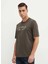 Bisiklet Yaka Baskılı Haki Erkek T-Shirt 6dzthc Zjbyz 1897 1