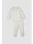 Kız Bebek Pijama Takım Kelebek Desenli Bisiklet Yaka Uzun Kollu Üst Beli Lastikli Uzun Alt D3440A524WN 1