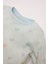 Kız Bebek Pijama Takım Kelebek Desenli Bisiklet Yaka Uzun Kollu Üst Beli Lastikli Uzun Alt D3440A524WN 3