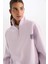 DeFactoFit NBA Brooklyn Nets Oversize Geniş Kalp Fermuarlı Dik Yaka Kalın Sweatshirt D2361AX24AU 5
