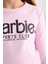 Kız Çocuk Barbie Cropped Fit Bisiklet Yaka Baskılı Fitilli Kaşkorse Uzun Kollu Tişört D2831A824AU 3