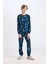 Erkek Çocuk Pijama Takım Marvel Comics Uzun Kollu Üst Beli Lastikli Uzun Alt D6328A824WN 1