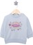 Basic Az Şardonlu Çiçekli Yazı Desenli Sweatshirt Kız Bebek 1