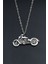 Chopper Motor Gümüş Kaplama Unisex Düz Zincir Kolye kod 799 2