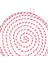Yılbaşı Ağaç Süsü Kurdelalı Şeker Spiral Ip Detaylı Kırmızı-Beyaz 24X 2