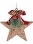 Yılbaşı Ağaç Süsü Yılbaşı Dekorlu Simli Yıldız Gold 12X13 Cm. 1