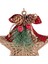Yılbaşı Ağaç Süsü Yılbaşı Dekorlu Simli Yıldız Gold 12X13 Cm. 2