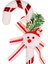 Yılbaşı Süsü Yılbaşı Dekorlu Noel Baba Figürlü Kırmızı-Beyaz 8X29 Cm. 2