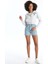 Xsıde Kapüşonlu Baskılı Crop Kadın Fermuarlı Sweatshirt 5