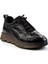 Siyah Rugan Deri Erkek Sneaker E01347036008 2