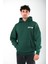 Coffee Club Oversize Fit Hoodie Erkek - Yeşil 5