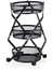 3 Katlı Pratik Katlanır Siyah Renk Tekerlekli Patates Soğanlık - Çok Amaçlı 87,5cm Metal Organizer 7