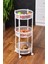 3 Katlı Pratik Katlanır Beyaz Renk Tekerlekli Patates Soğanlık - Çok Amaçlı 87,5cm Metal Organizer 4