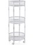 3 Katlı Pratik Katlanır Beyaz Renk Tekerlekli Patates Soğanlık - Çok Amaçlı 87,5cm Metal Organizer 8