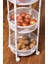 3 Katlı Pratik Katlanır Beyaz Renk Tekerlekli Patates Soğanlık - Çok Amaçlı 87,5cm Metal Organizer 5