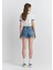 Tyra 90lar Gölgeli Indigo Mavisi Jean Şort 1410011-84398 5