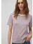 Bordo Çizgili Basic Tişört 1611653-88108 1