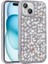 Apple iPhone 15 Kılıf Kamera Çıkıntılı Parlak Taşlı Tasarım Renkli Koruyucu Kapak (Linea) 1