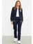 Fermuarlı Triko Kombinli Eşofman Takım - Lacivert 1