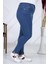 2039 Kadın Likralı Slim Fit Büyük Beden Jeans Kot Denim Pantolon - Mavi 4