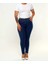 2039 Kadın Likralı Slim Fit Büyük Beden Jeans Kot Denim Pantolon - Koyu Mavi 4