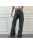 2424 Kadın Yıldız Detaylı Baggy Jeans Kot Denim Pantolon - Gri 2