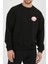 Kuromi Baskılı Siyah Unisex Kadın Erkek Pamuklu Sweatshirt CU146 2