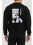 Kuromi Baskılı Siyah Unisex Kadın Erkek Pamuklu Sweatshirt CU146 3