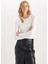 Slim Fit Dar Kesim Bisiklet Yaka Simli Kumaş Uzun Kollu Tişört D5114AX24AU 4