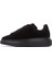 Oversızed Low-Top Sneakers In Black Suede 3