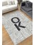 Ok Gri Renkli Halı Geometrik Oturma Odası Halısı Minimal Salon Halı Çizgili Yazılı Halı 1