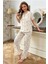 Çiçek Baskılı Fırfırlı Uzun Pijama Takımı 5