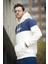 Perez Nakışlı Üç Iplik Pamuklu Parçalı Kapüşonlu Erkek Sweatshirt 2