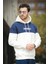 Perez Nakışlı Üç Iplik Pamuklu Parçalı Kapüşonlu Erkek Sweatshirt 3
