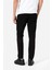 Erkek Normal Kesim Beli Lastikli ve Ipli Yan Cepli Gabardin Dokuma Pantolon Grottı Siyah B03.242.499 5